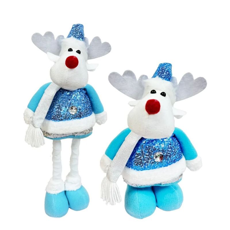 GENERICO - Monos Patas Largas Navideño 60 cm - Reno Celeste