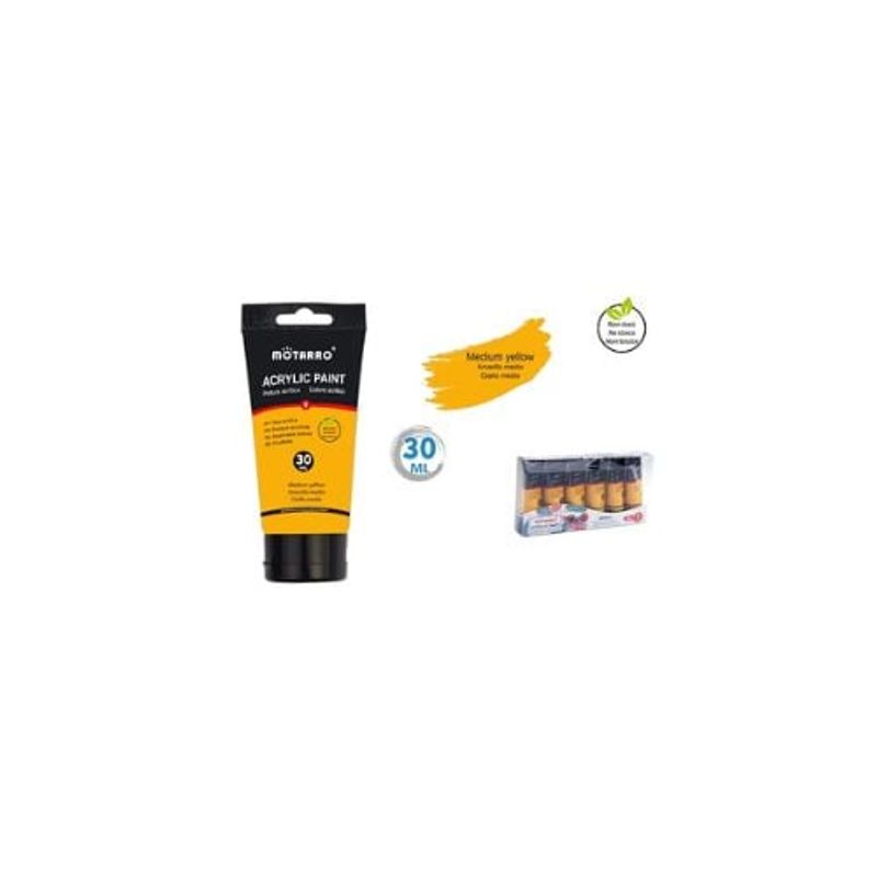 GENERICO - Pintura Acrílica Amarillo Medio 30Ml