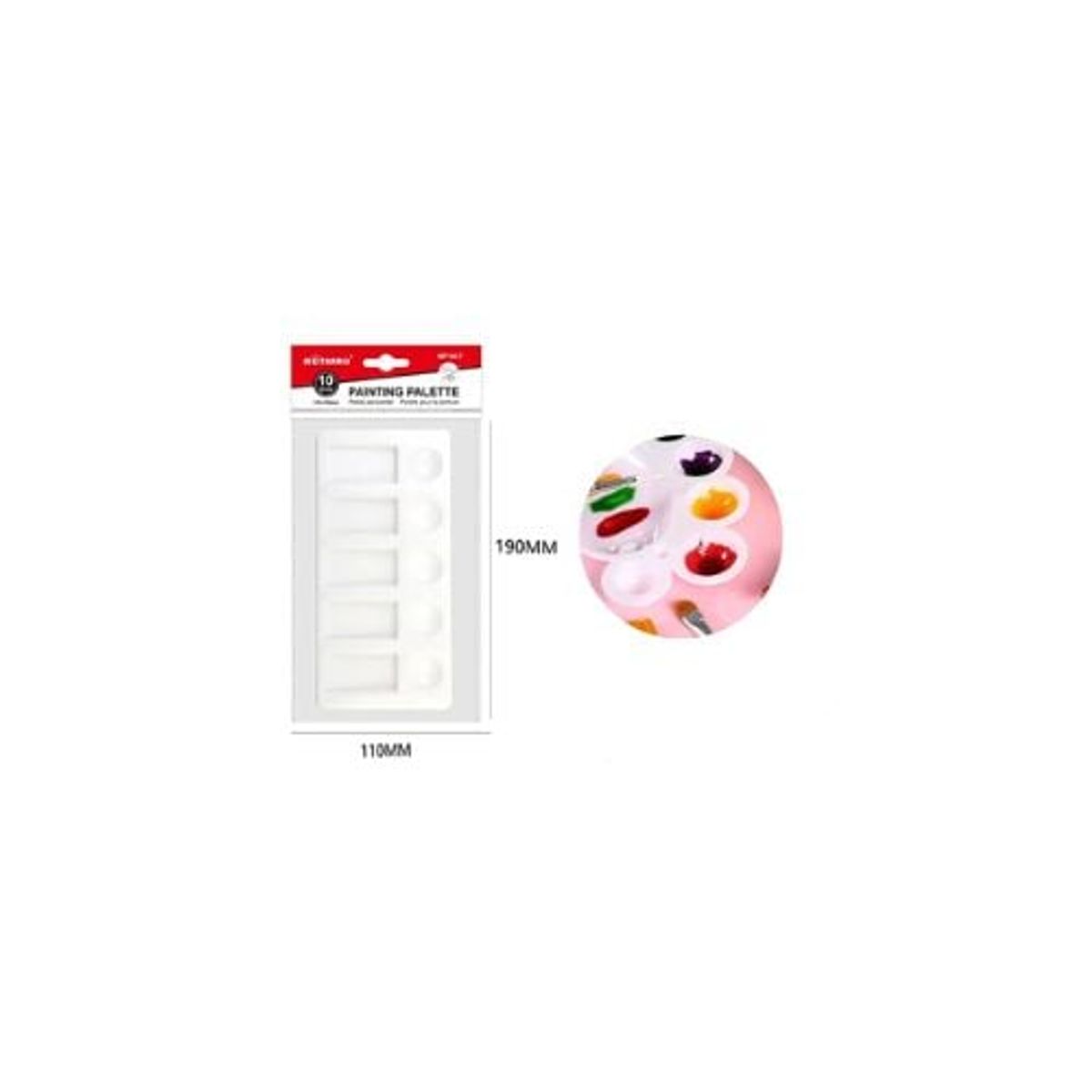 GENERICO - Paleta Para Pintar 10 Agujeros 11 19Cm