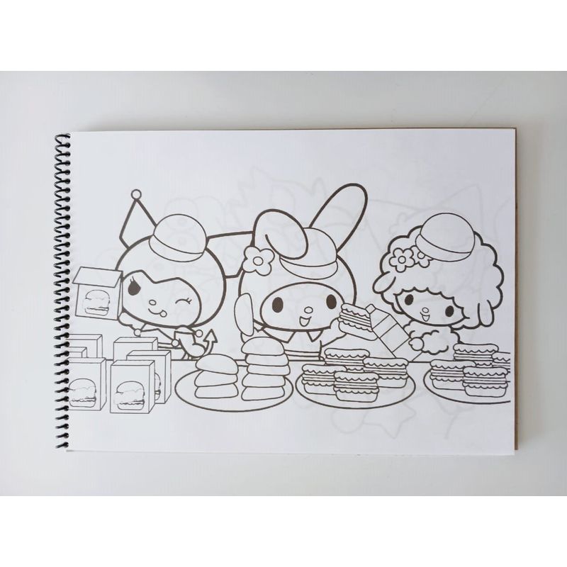 GENERICO - Libro para colorear mundo de sanrio + 24 lápices de colores