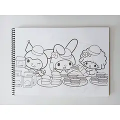 GENERICO - Libro para colorear mundo de sanrio + 24 lápices de colores