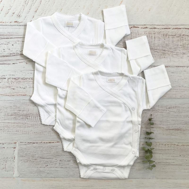 WAWABABY - Pack 3 bodys bebe basicos Algodón Pima Wawa
