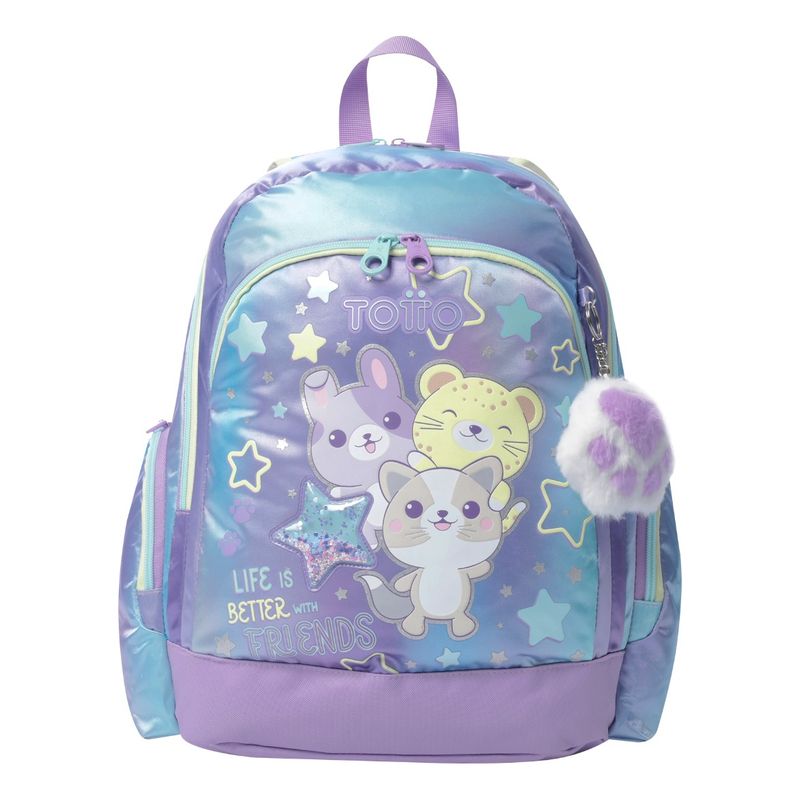 TOTTO - Mochila Escolar Infantil Totto Classic Friends Rpet 14 Niña