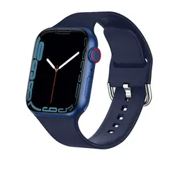GENERICO - Correa compatible con Apple watch Azul marino 42,44 silicona