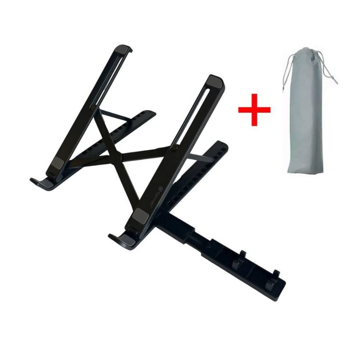 GENERICO - Soporte Plegable Para macboock y celular portatil Silver Metalico