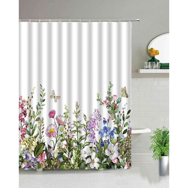 GENERICO - CORTINA DE BAÑO IMPERMEABLE MÁS FORRO DE DUCHA 180x180 cm