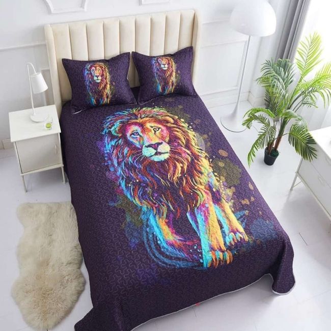 GENERICO - cubrecama quilt 2 plazas de leon