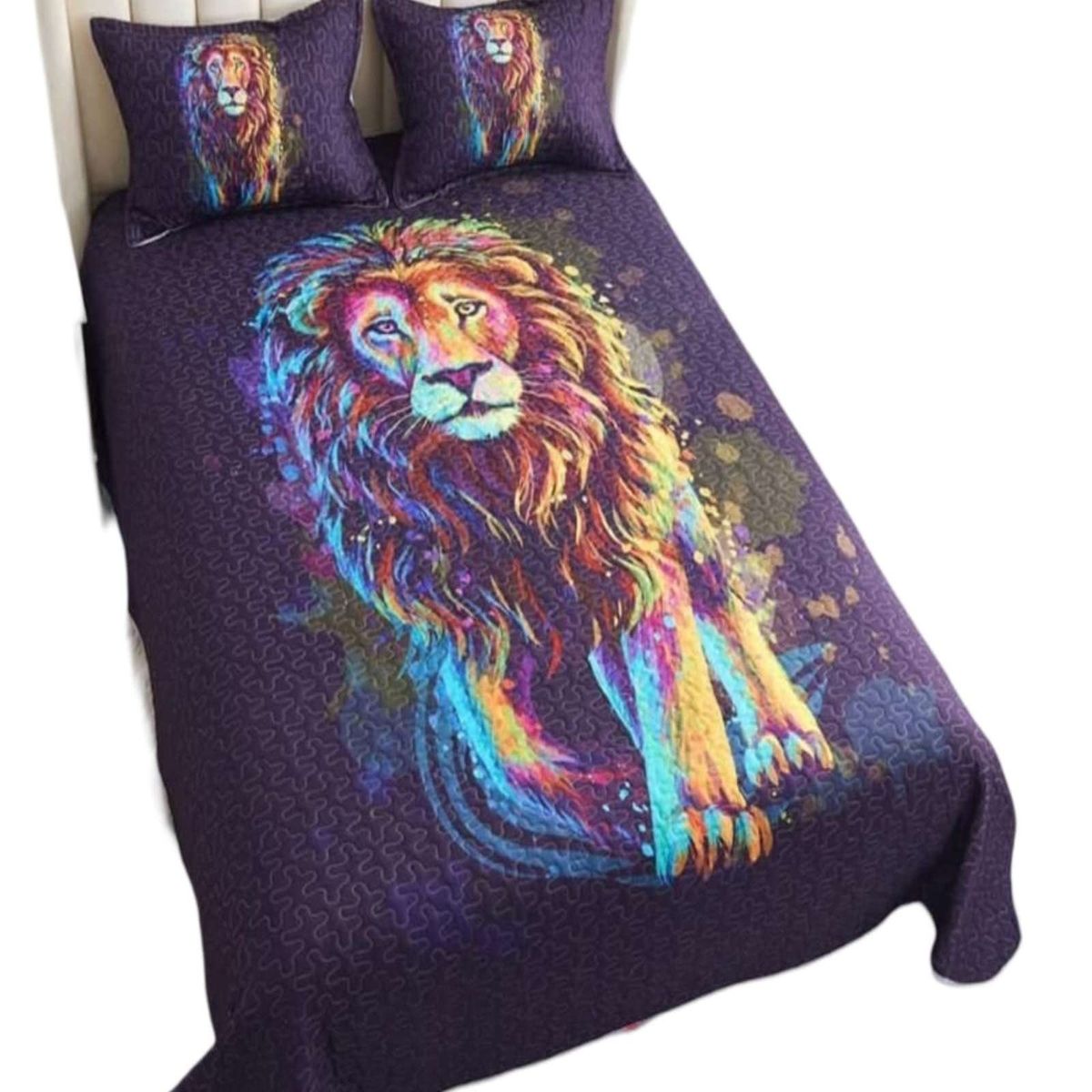 GENERICO - cubrecama quilt 2 plazas de leon