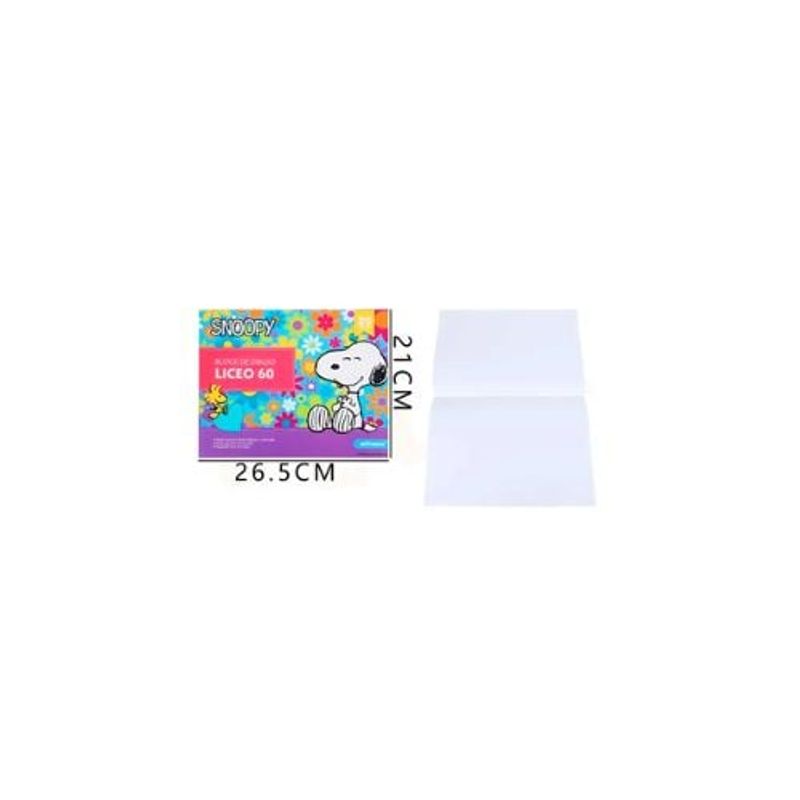GENERICO - Block De Dibujo Snoopy Flowers 20Hojas 26 5 21Cm