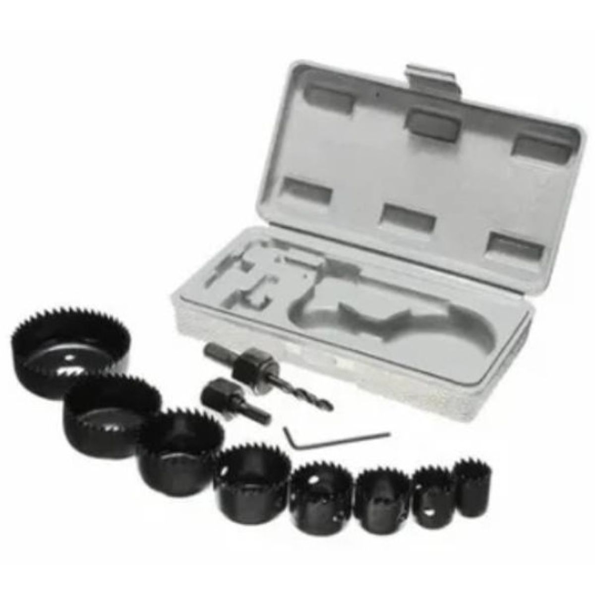 GENERICO - Juego Brocas Sierra Copa Madera 11 Piezas