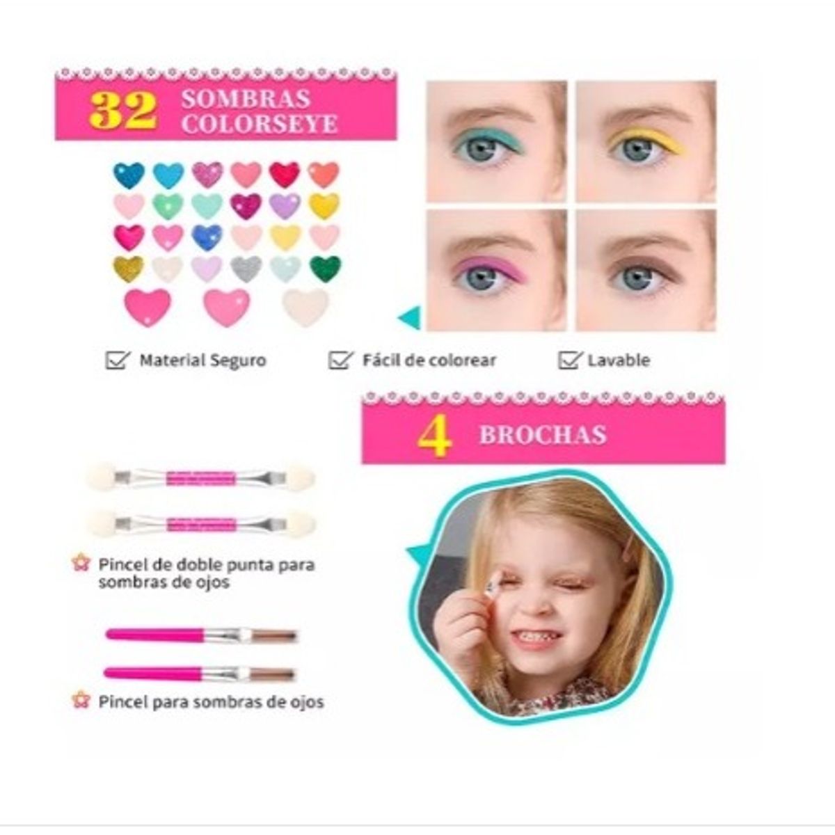GENERICO - Juego Set de  Maquillaje  Para Niños
