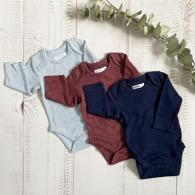 WAWABABY - Pack 3 bodys niño Algodón Pima Wawa
