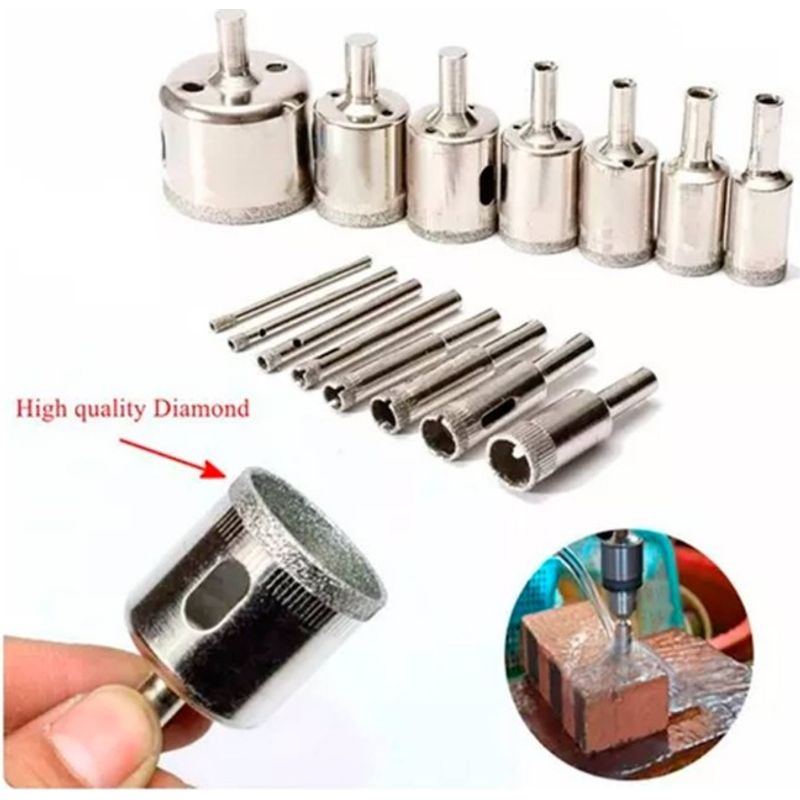 GENERICO - Brocas Copa Para Cerámicos Mármol Vidrio Piedra 15 Pz 3-45mm