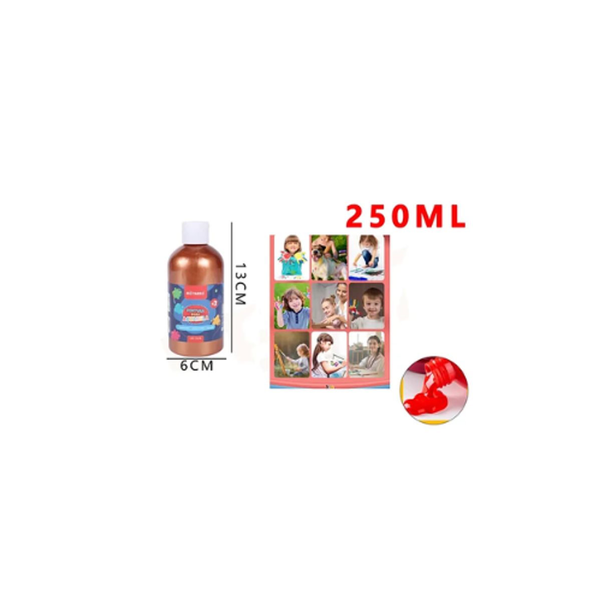 GENERICO - Pintura Para Acuarela Cobre 13 6Cm 250Ml