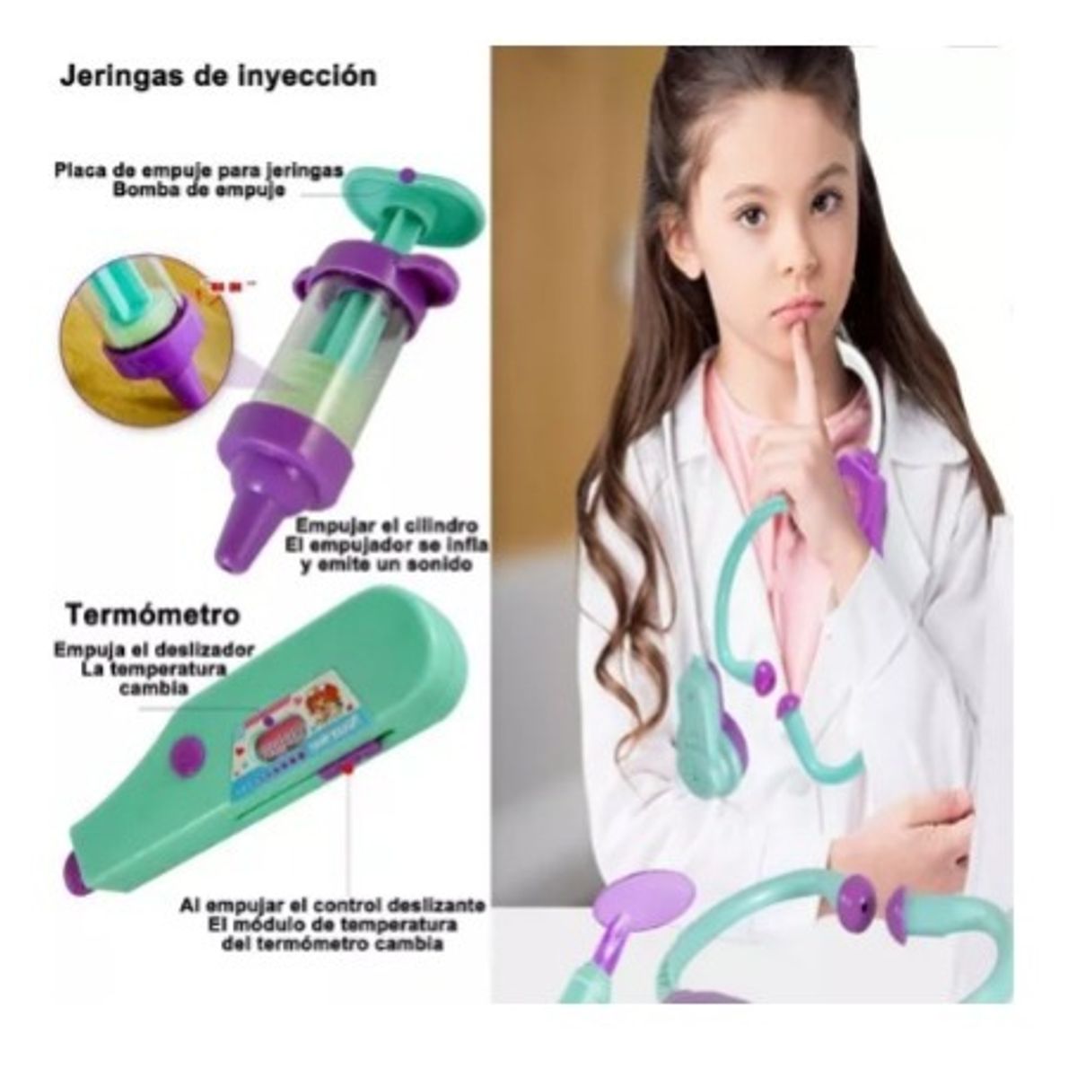 GENERICO - set de Doctor para Niños Infantil Con Luz Y Sonido