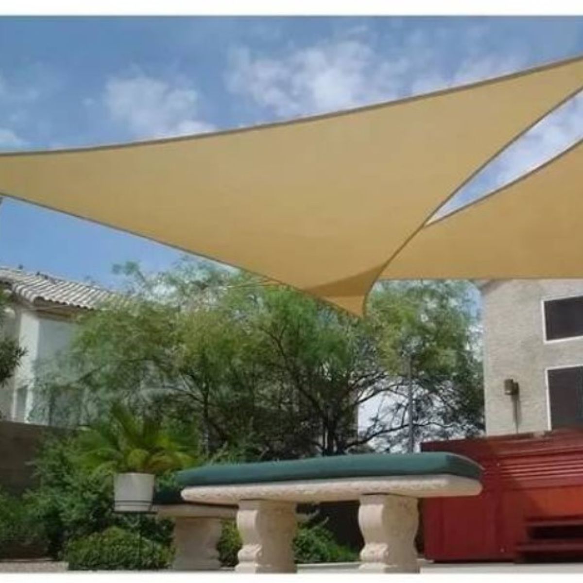 GENERICO - Vela Sombra 5mx5mx5m Toldos Vela Malla Sombra Triangular