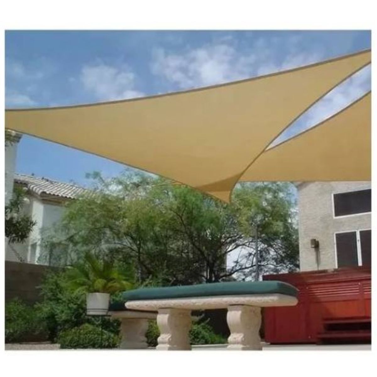GENERICO - Vela Sombra 5mx5mx5m Toldos Vela Malla Sombra Triangular