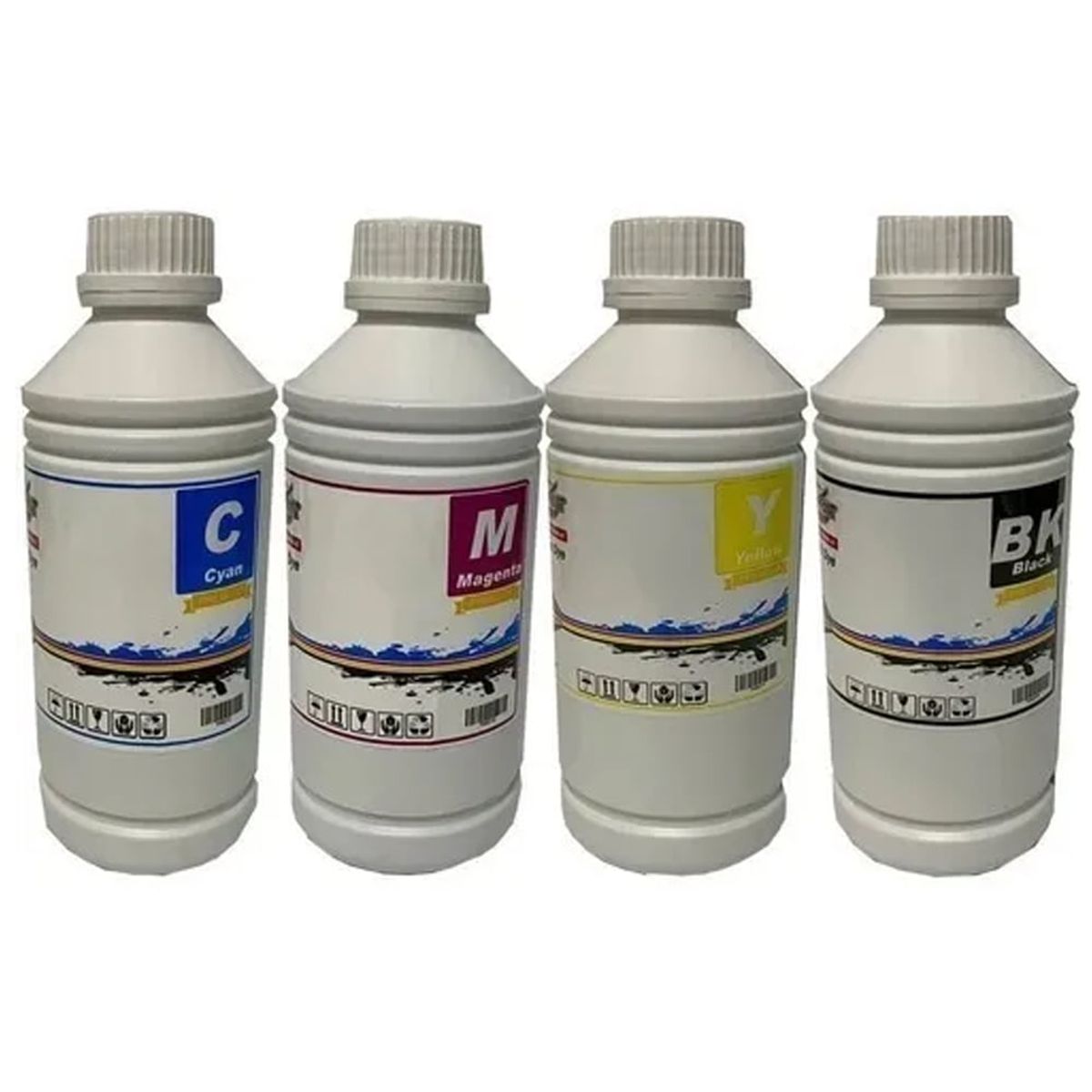CREA PRINT - Pack 4 Litro De Tinta Cmyk Universal para impresoras de tinta continua