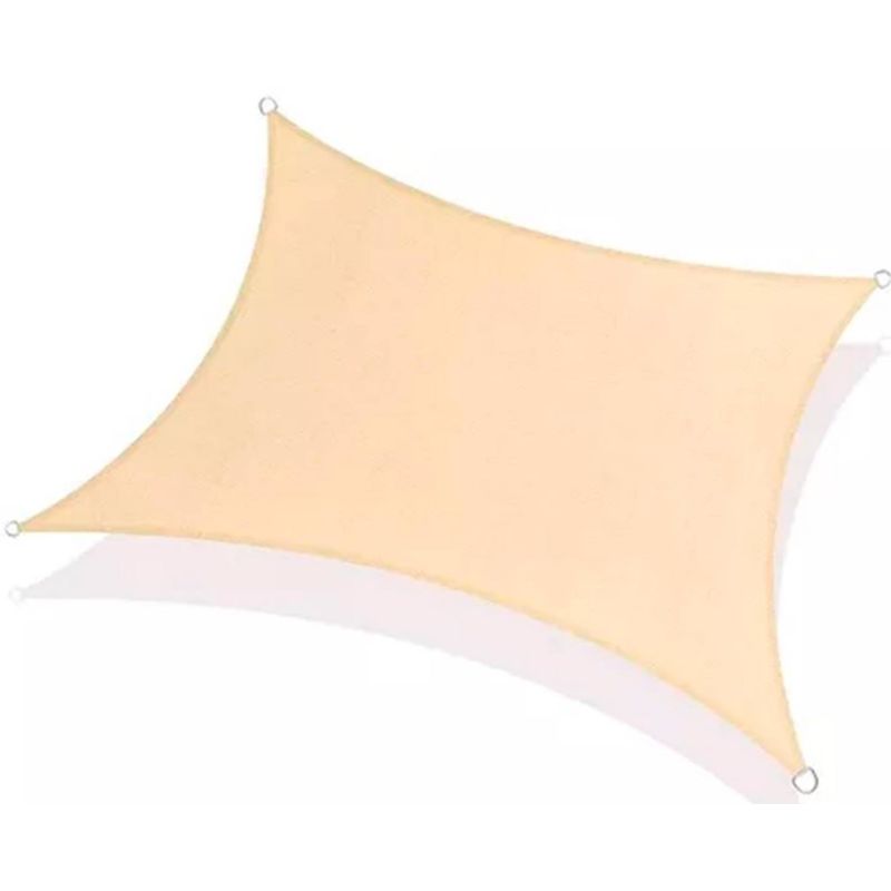 GENERICO - Toldo Vela Sombra Cuadrada 3 X 3 Mts Arena/sable