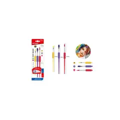 GENERICO - Kit Pinceles 3 Tipos 3 Pcs