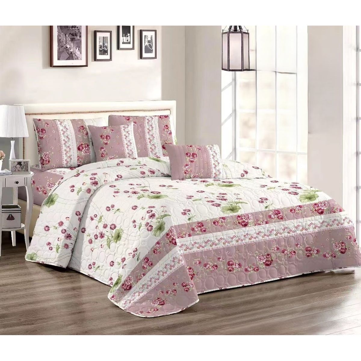 GENERICO - COBERTORES DE VERANO QUILTS REVERSIBLES KING