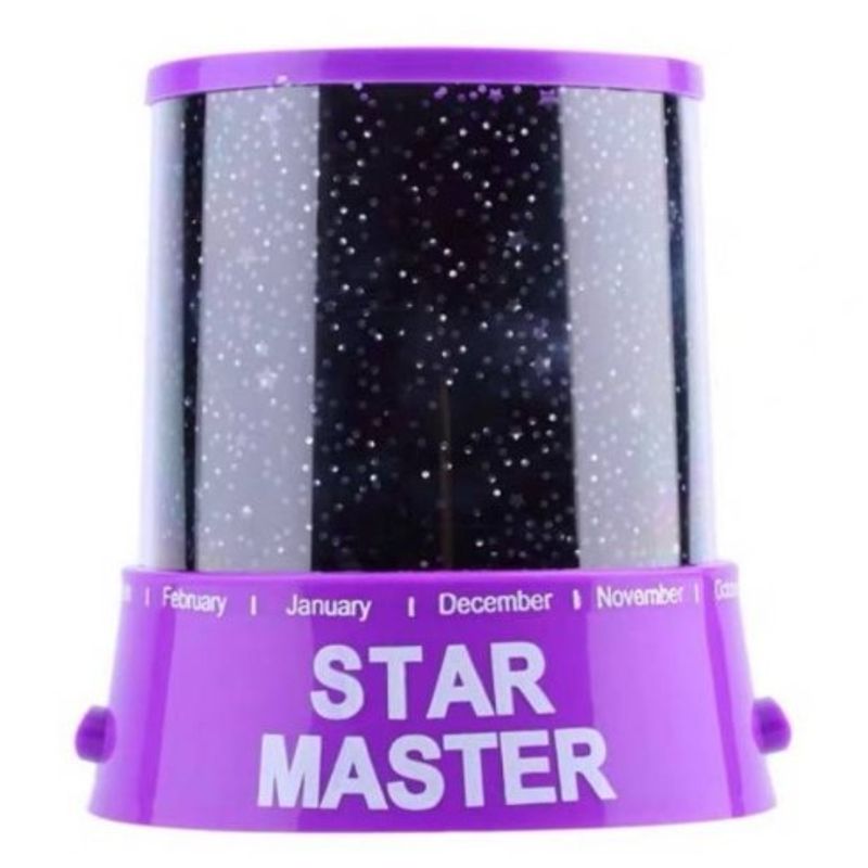 GENERICO - Lámpara Proyector Luz Led Estrellas Giratorias Espanta Cuco Morado