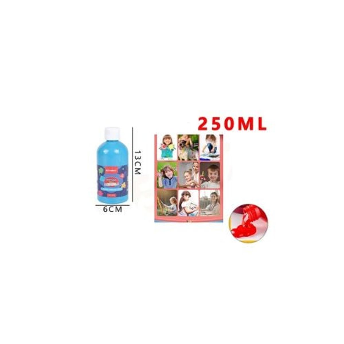 GENERICO - Pintura Para Acuarela Celeste Brillante 13 6Cm 250Ml