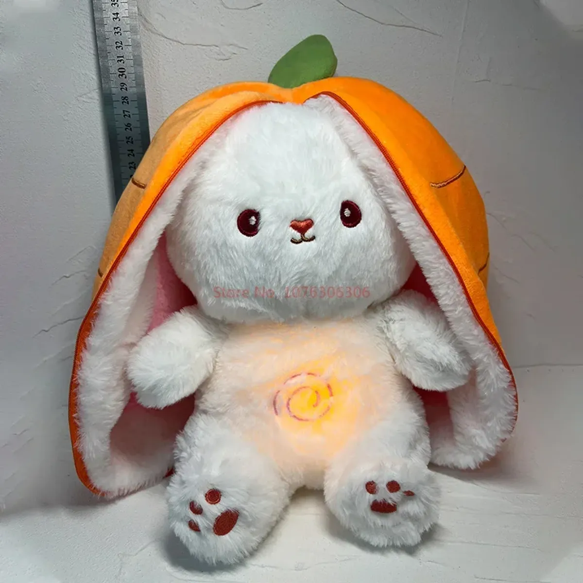 GENERICO - Peluche Conejo Zanahoria Respira Calma Ansiedad Para Dormir