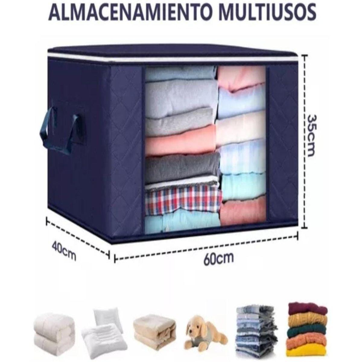 GENERICO - Organizador Bolsas Almacenamiento Ropa Pack 3 Hogar