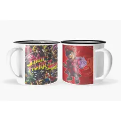 S/M - Taza Enlozada Lechera Street Fighter Video-juegos-arcade