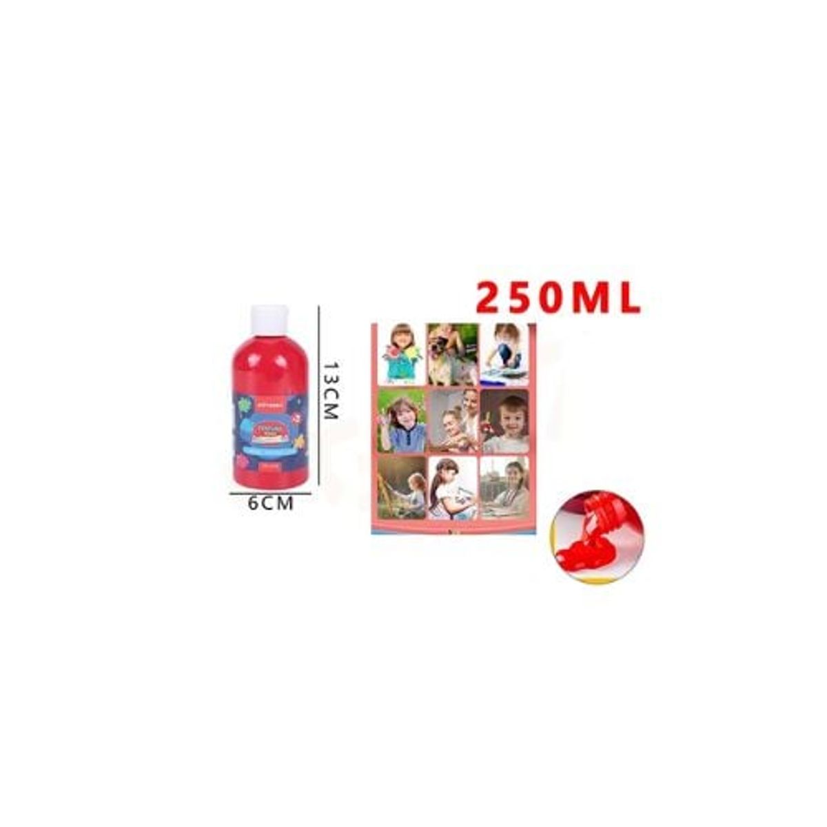 GENERICO - Pintura Para Acuarela Rojo 13 6Cm 250Ml