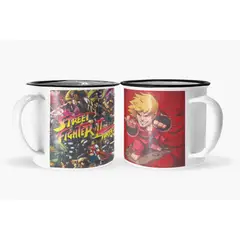 S/M - Taza Enlozada Lechera Street Fighter Video-juegos-arcade ken