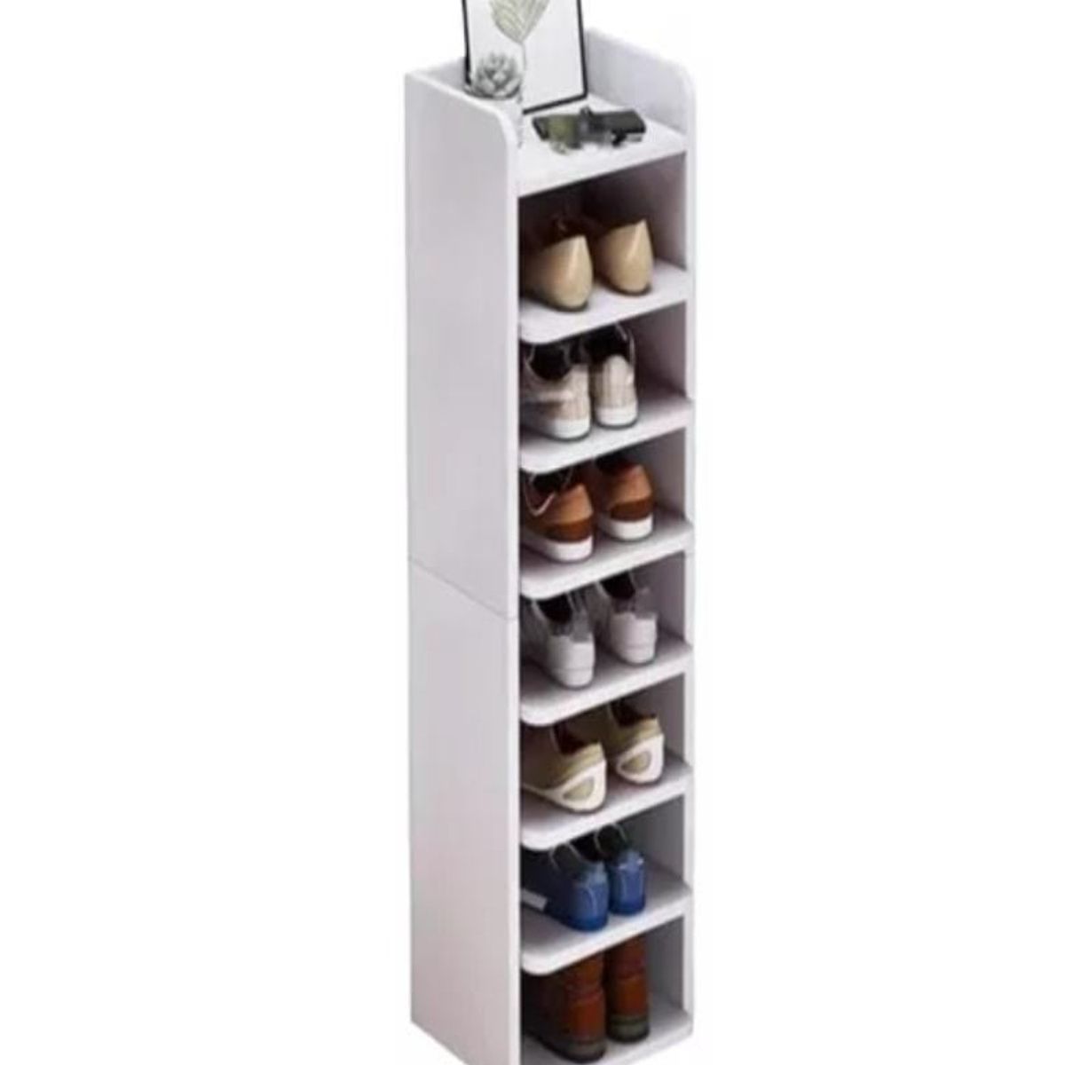 GENERICO - Organizador Armable Zapatera Madera 8 Niveles Closet.