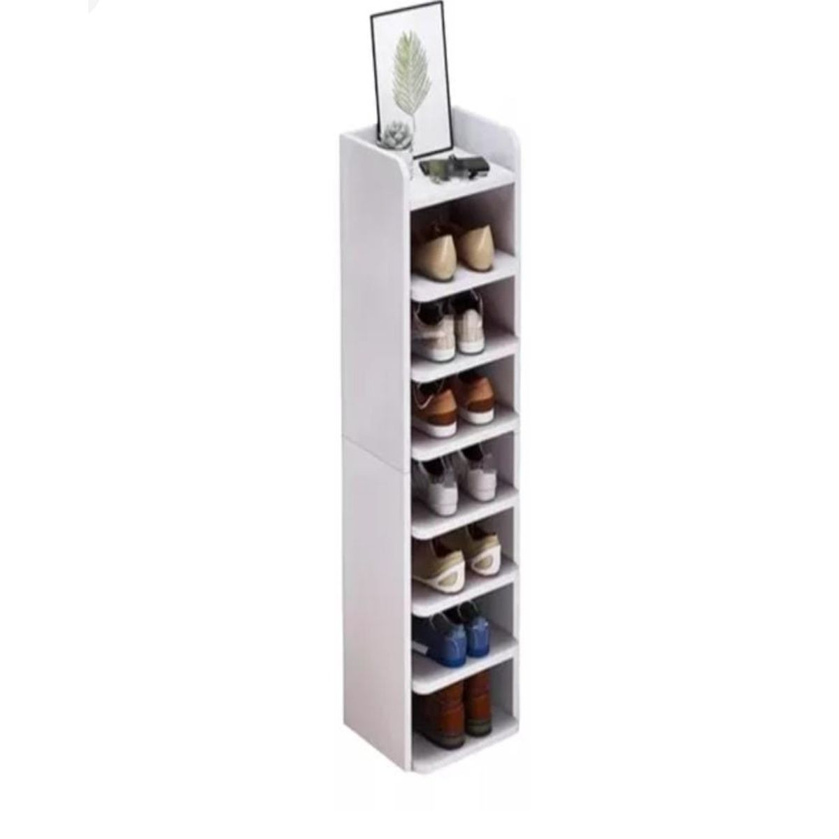 GENERICO - Organizador Armable Zapatera Madera 8 Niveles Closet.