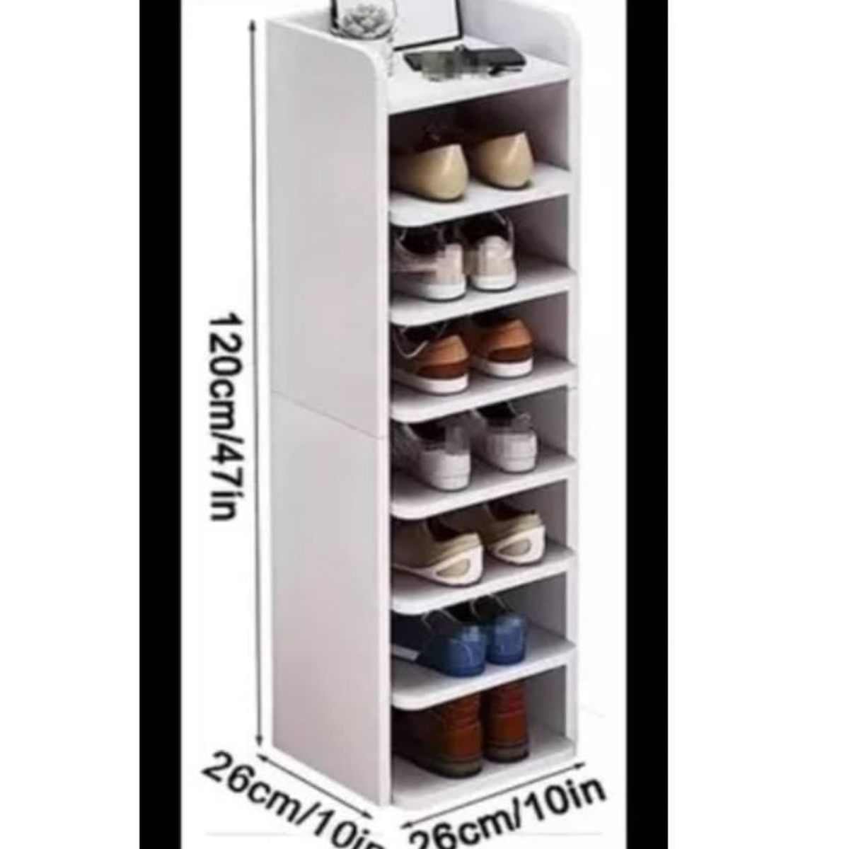 GENERICO - Organizador Armable Zapatera Madera 8 Niveles Closet.