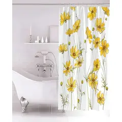 GENERICO - CORTINA DE BAÑO IMPERMEABLE MÁS FORRO DE DUCHA 180x180 cm