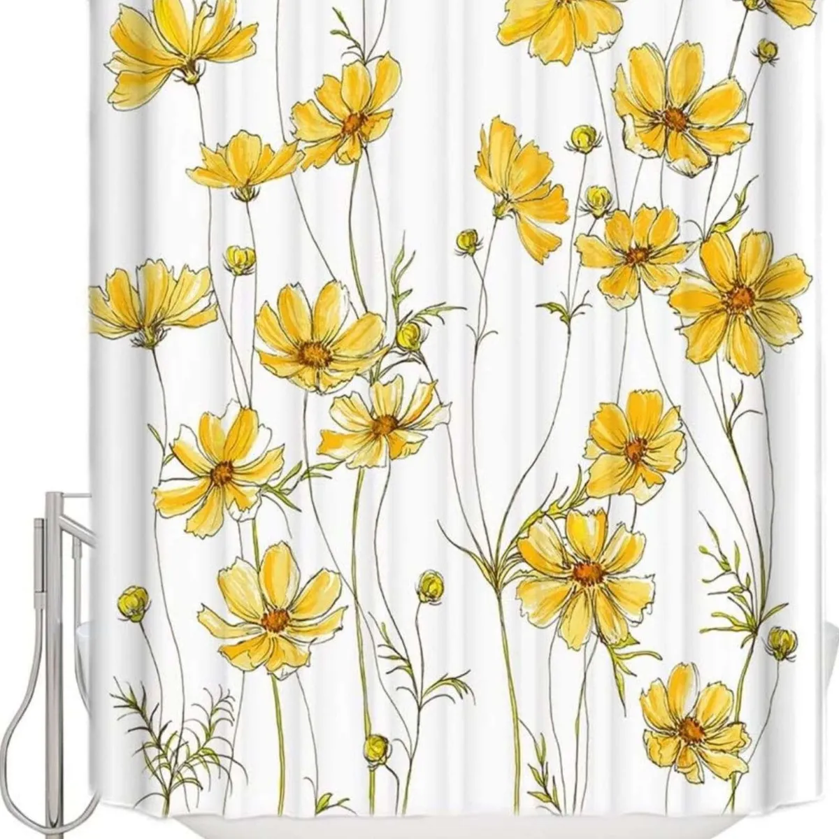 GENERICO - CORTINA DE BAÑO IMPERMEABLE MÁS FORRO DE DUCHA 180x180 cm