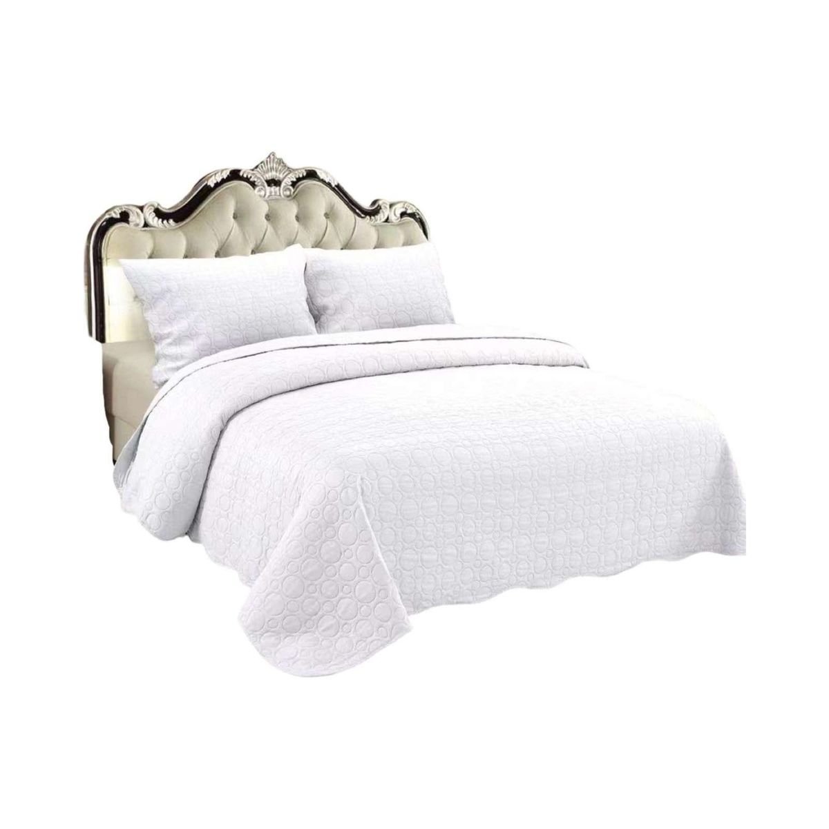 GENERICO - CUBRECAMA QUILT DE VERANO UNICOLOR KING - SUPER KING