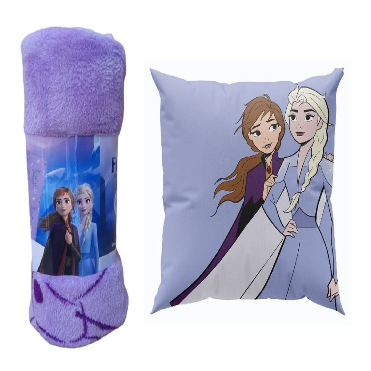 GENERICO - Pack Manta Infantil + Cojín Niña Diseño Animado 19o3