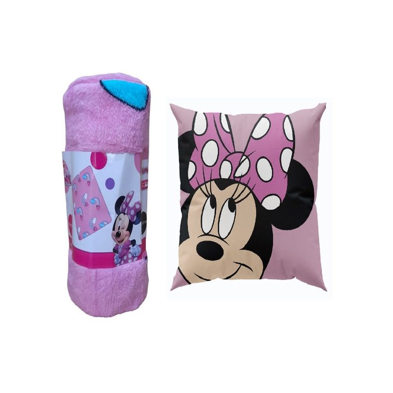 GENERICO - Pack Manta Infantil + Cojín Niña Diseño Animado 19o1