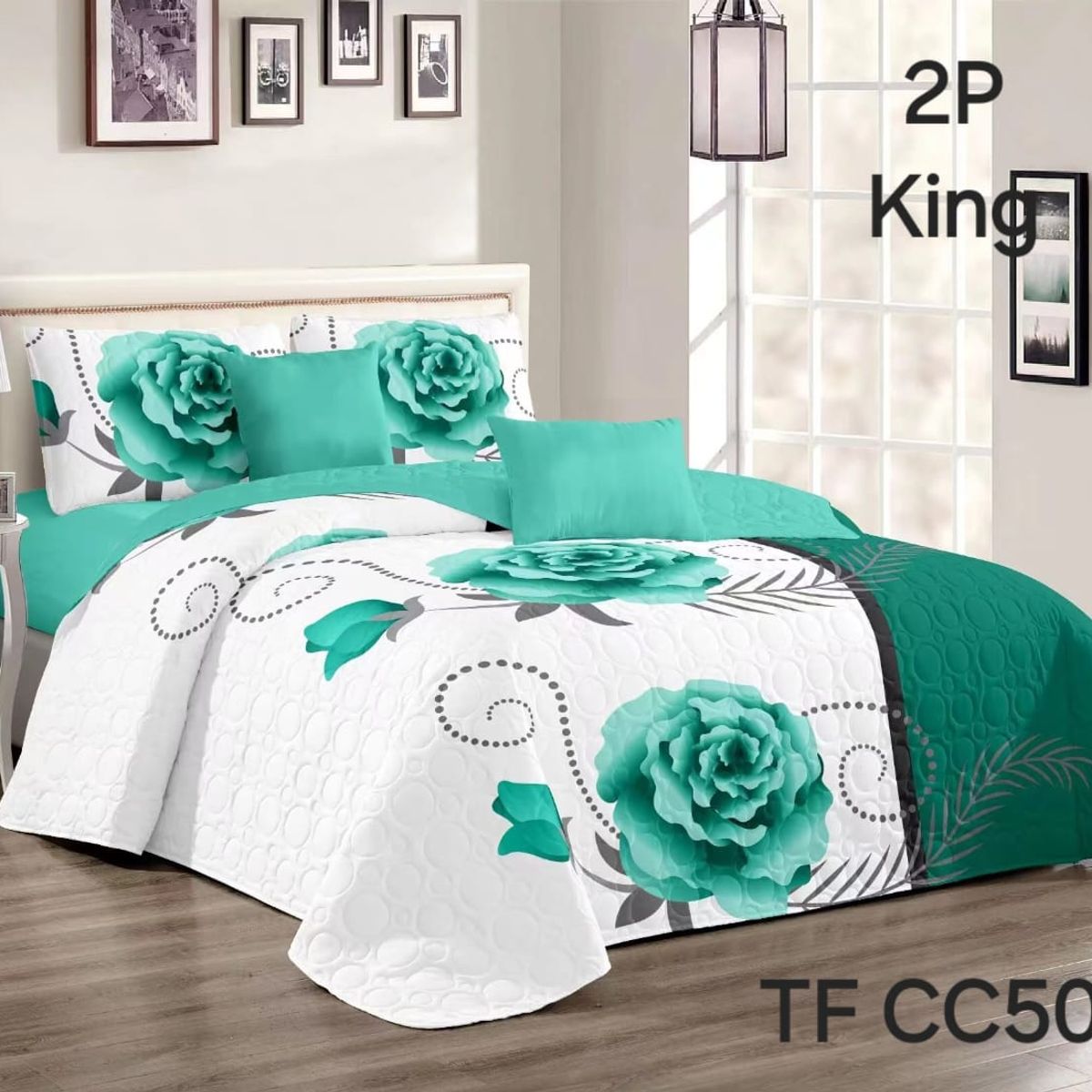 GENERICO - COBERTORES DE VERANO QUILTS REVERSIBLES KING