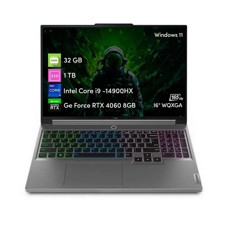 Notebook Gamer Legion 5 Intel i9 14va 32GB 1TBSSD RTX4060 8GB 16"
