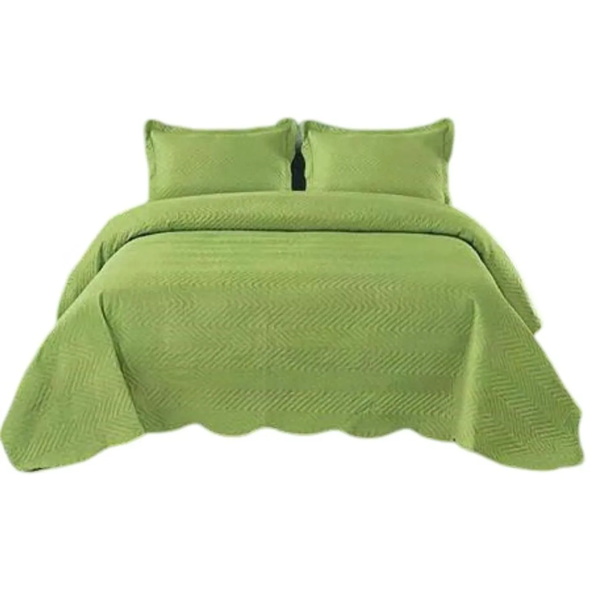 GENERICO - Cubrecama Quilt 2 Plazas+2 Fundas Verano Unicolor 13n09