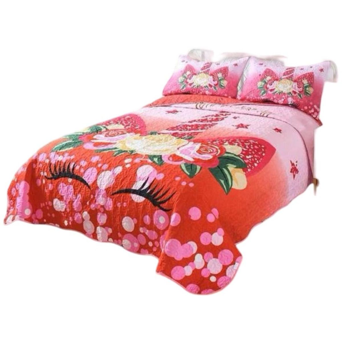 GENERICO - Cubrecama Quilt 2 Plazas+2 Fundas Verano Fresco 13n61