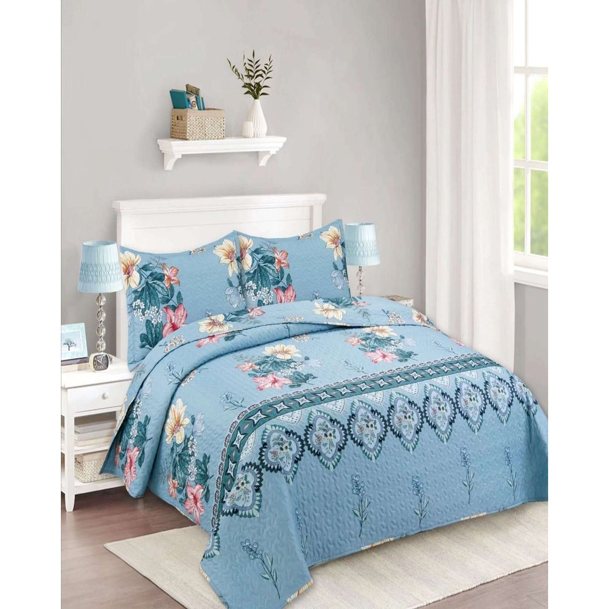 GENERICO - Cubrecama de verano king-superking material quilt