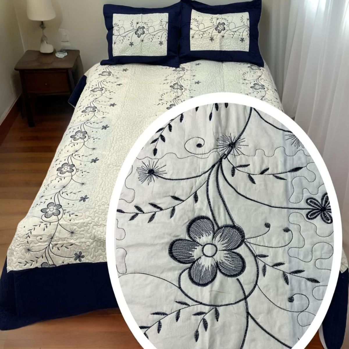 GENERICO - CUBRECAMA KING - SUPER KING BORDADO