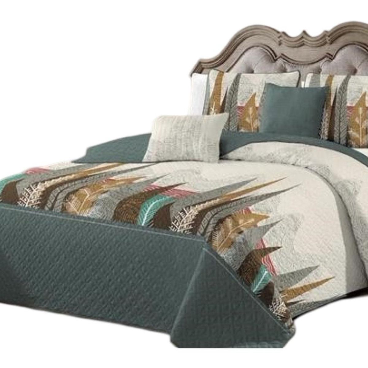 GENERICO - Cubrecama Quilt 2 Plazas+2 Fundas Verano Fresco 13n41