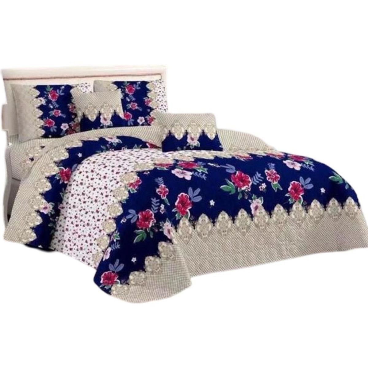 GENERICO - Cubrecama Quilt 2 Plazas+2 Fundas Verano Fresco 13n21