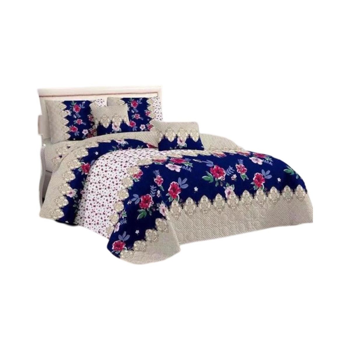 GENERICO - Cubrecama Quilt 2 Plazas+2 Fundas Verano Fresco 13n21