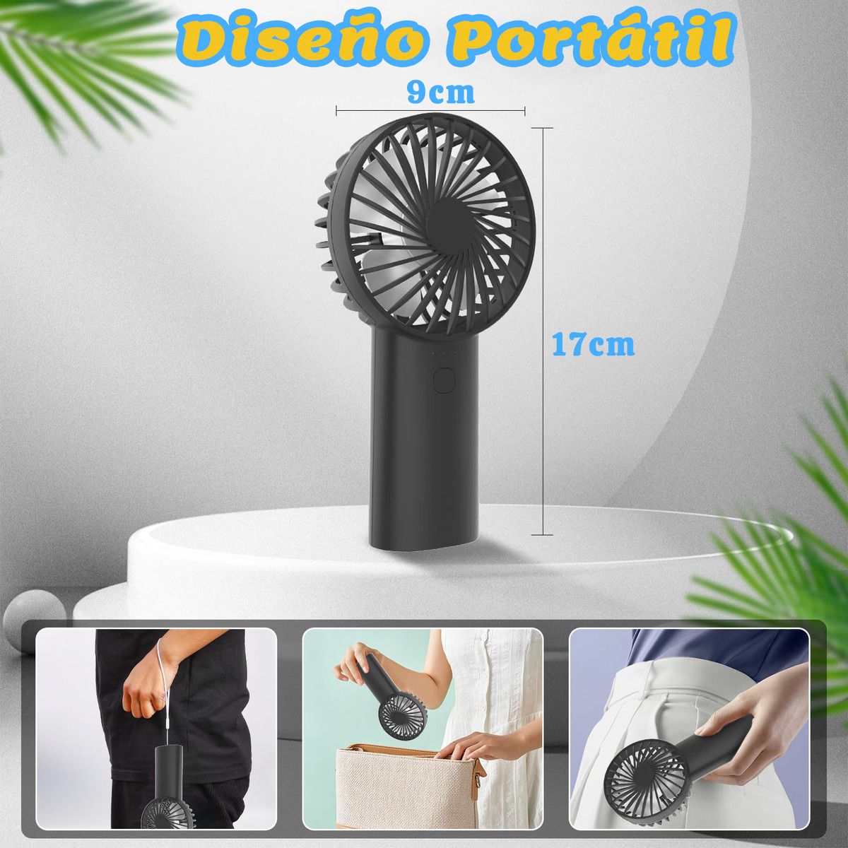 GENERICO - Ventilador Portatil De Mano Ventilador Mini Recargable